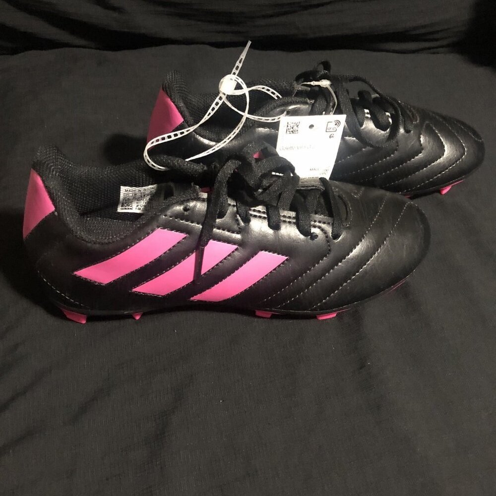 Adidas Girl Goletto VIII FG J Cleats Shoes Sz 2.5 Youth Soccer Black Pink GX6907